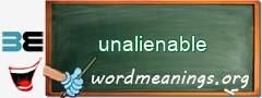 WordMeaning blackboard for unalienable